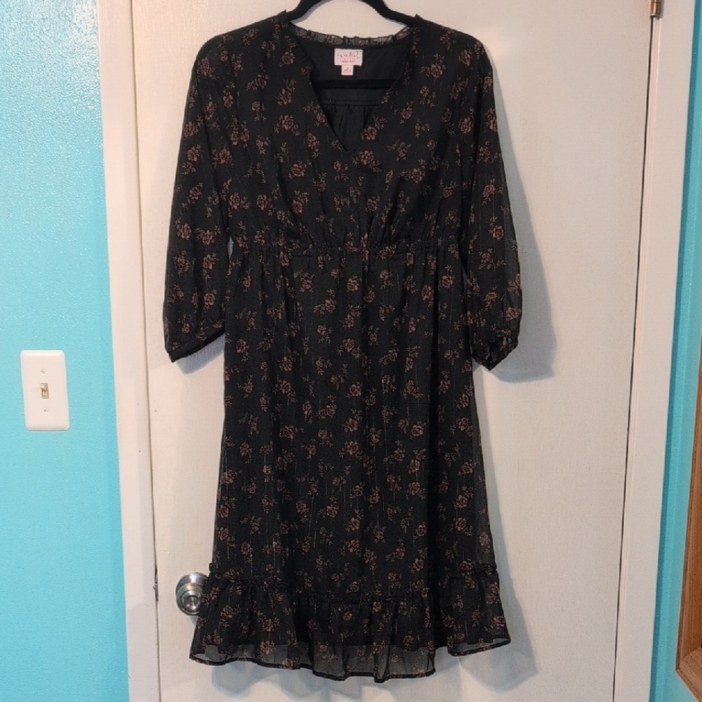 Isabel Maternity by Ingrid & Isabel Black Floral Dress